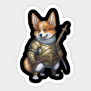 The Epic Tale of a Dog-Sword Warrior Sticker